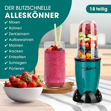 Mr. Magic Küchenmaschine Smoothie Maker Standmixer Mr. Magic, 400,00 W, Mixer 18-teilig