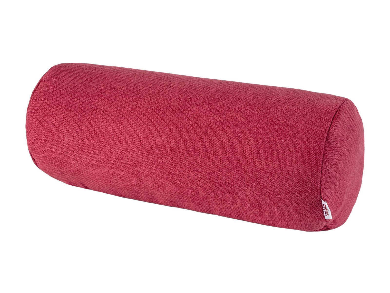 beties Nackenrollenbezug FarbTon, (1 Stück), Chenille-Haptik in Raumausstatter Qualität ca. 15x40 cm himbeer-rot