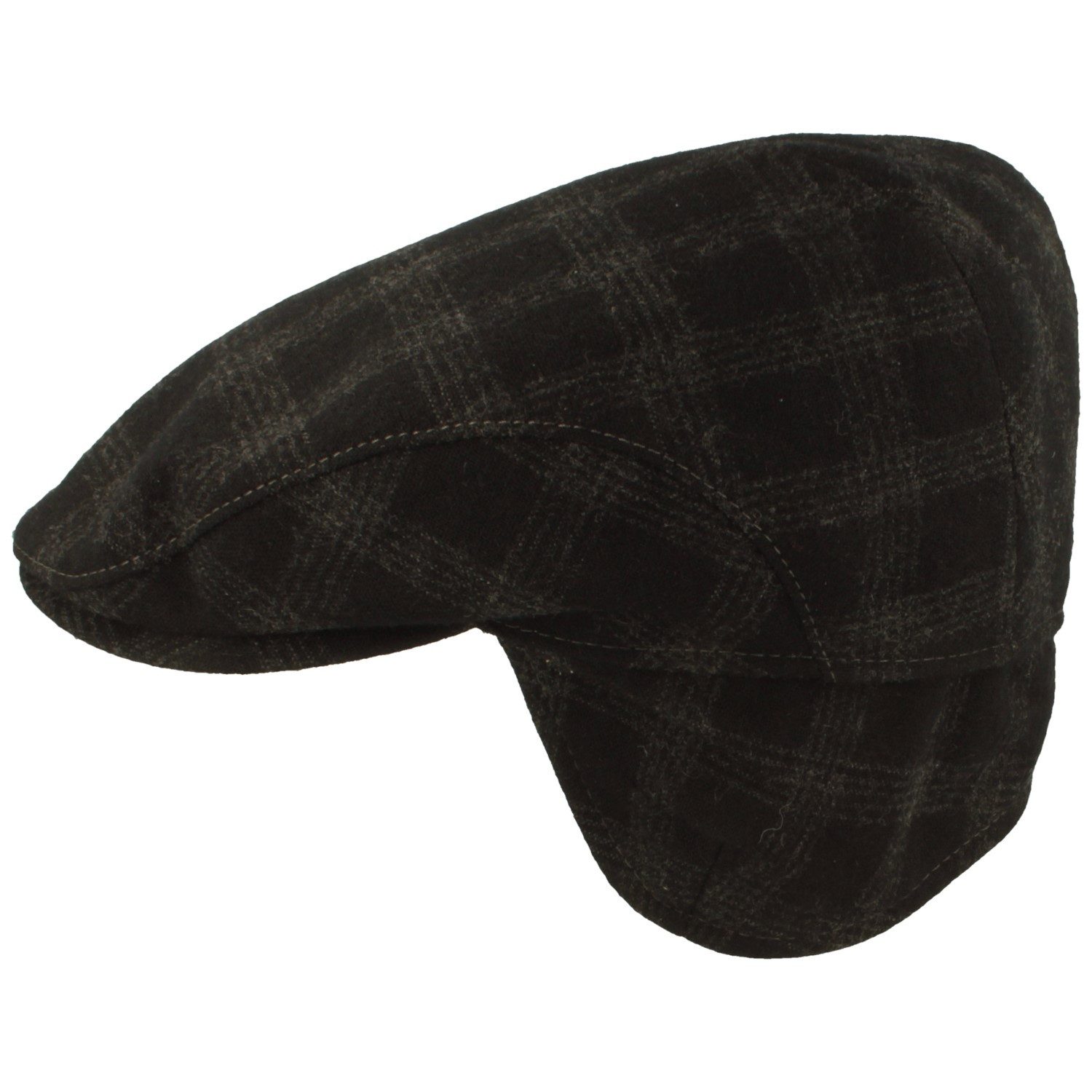 Breiter Schiebermütze Flache Schiebermütze aus Wolle mit Ohrenschutz günstig online kaufen
