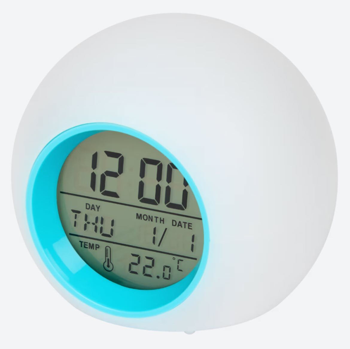 Spectrum Quarzwecker Wecker mit LED-Beleuchtung farbwechselnd 9 cm