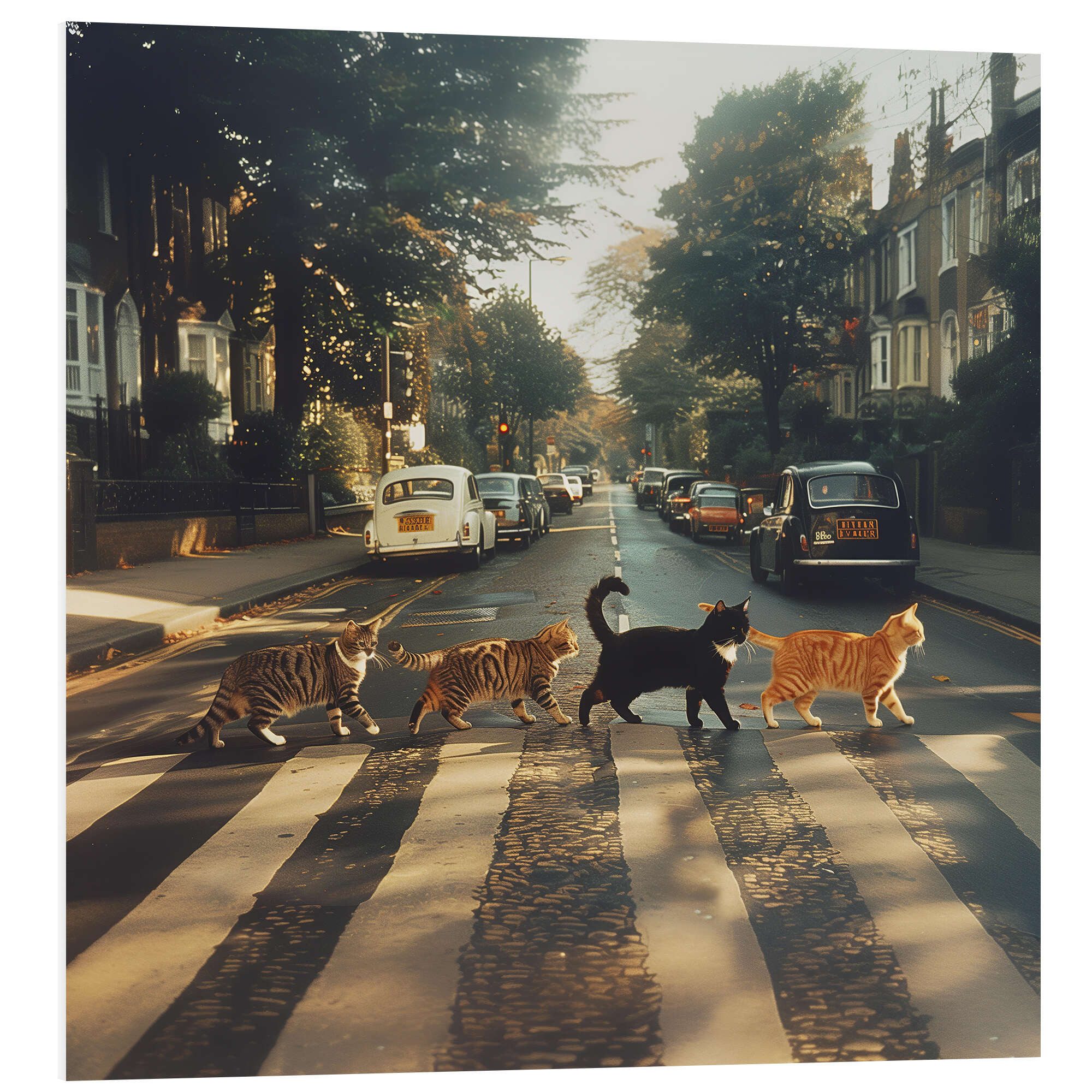 Posterlounge Poster Dikhotomy, Abbey Road Cats, günstig online kaufen
