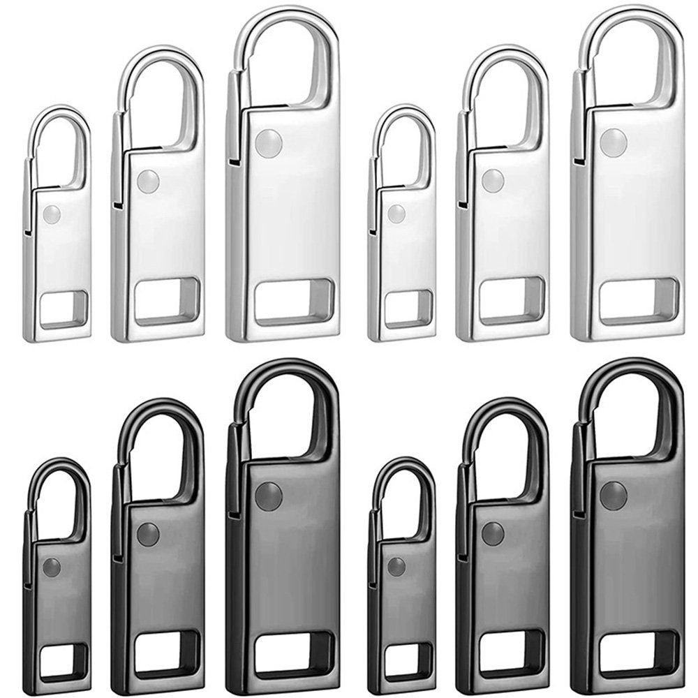 FELIXLEO Reißverschluss Reissverschluss Zipper Pull, Zipper für Reparatur, Metall Ersatzzipper