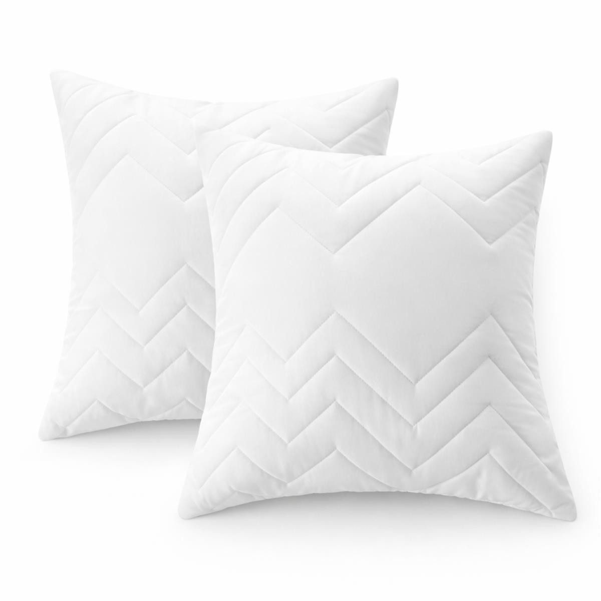 SEI Design Microfaserkissen Kissen Zierkissen Dekokissen Sofakissen 60x60 Doppelpack, Füllung: 100% Mikrofaser, Bezug: Mikrofaser, Seitenschläfer, Rückenschläfer, Bauchschläfer, Kissen, 2er Set, gesteppt mit Reißverschluss 95°C waschbar