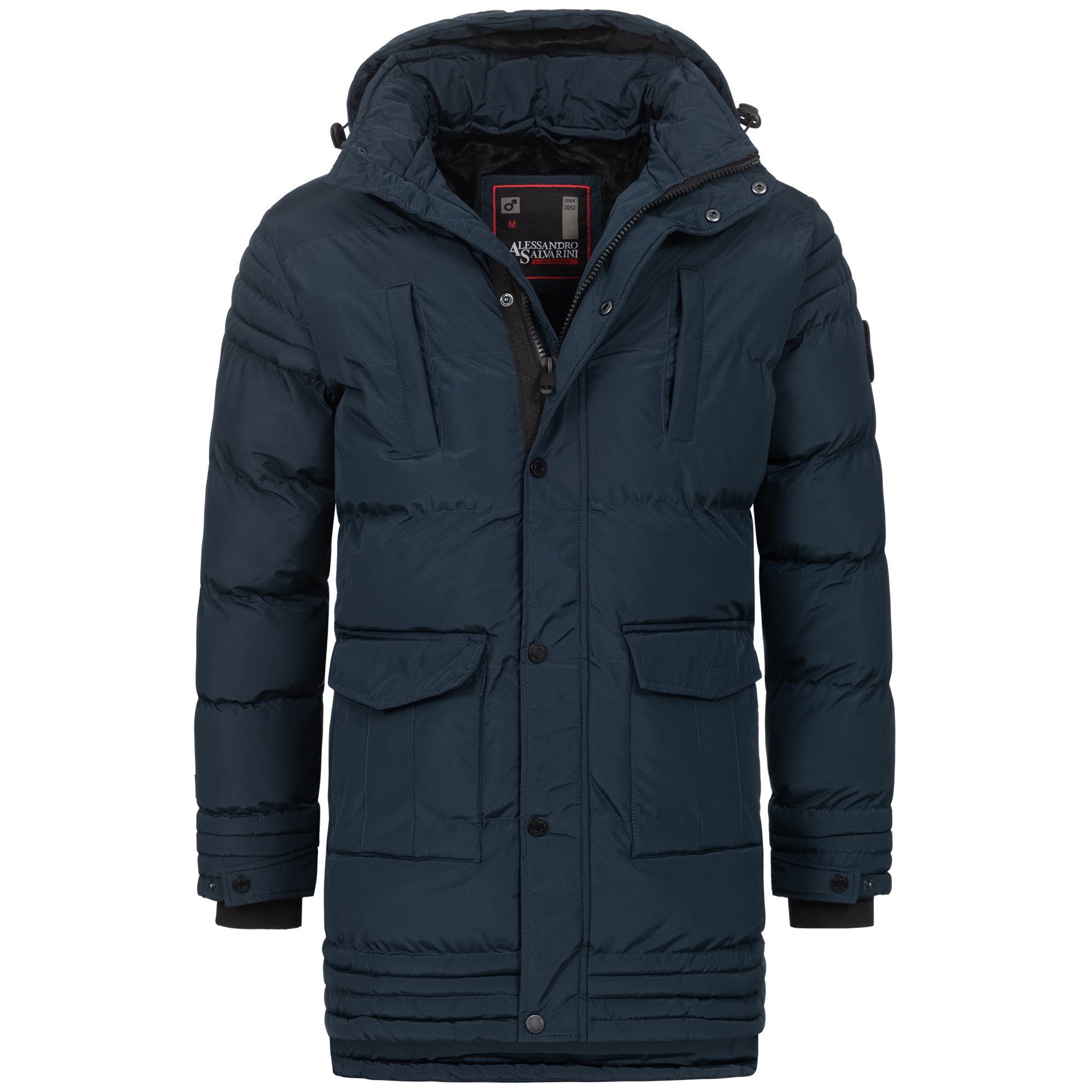 Alessandro Salvarini Winterjacke ASVenico mit Teddyfelleinsatz Navy