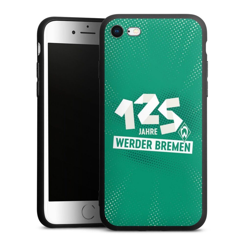DeinDesign Handyhülle 125 Jahre Werder Bremen Offizielles Lizenzprodukt, Apple iPhone 7 Silikon Hülle Premium Case Handy Schutzhülle