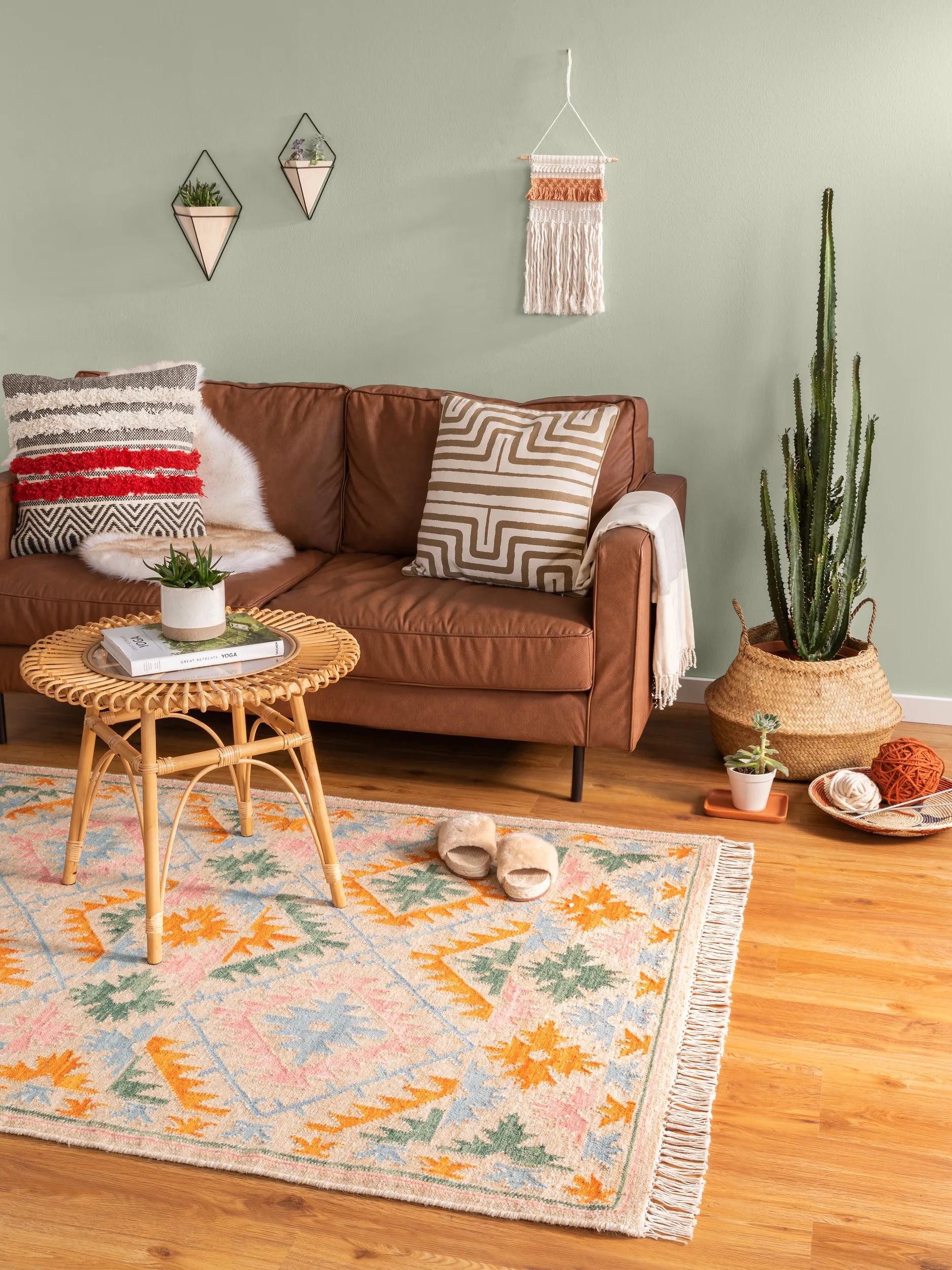 benuta Teppich Zohra, rechteckig, Höhe: 5 mm, Teppich Wohnzimmer, Schlafzimmer, Esszimmer, Flur, Kunstfaser, Cozy