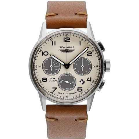 IRON ANNIE Chronograph G38, 5372-1, Armbanduhr, Quarzuhr, Herrenuhr, Datum, Made in Germany