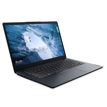 Lenovo IdeaPad 1 - Ultra Slim Design - Windows 11 Laptop - Wi-Fi - Webkamera Notebook (Intel Celeron N4120, Intel UHD Graphics 600, 4GB RAM, 128 GB Festplatte, Deutsche Tastatur)