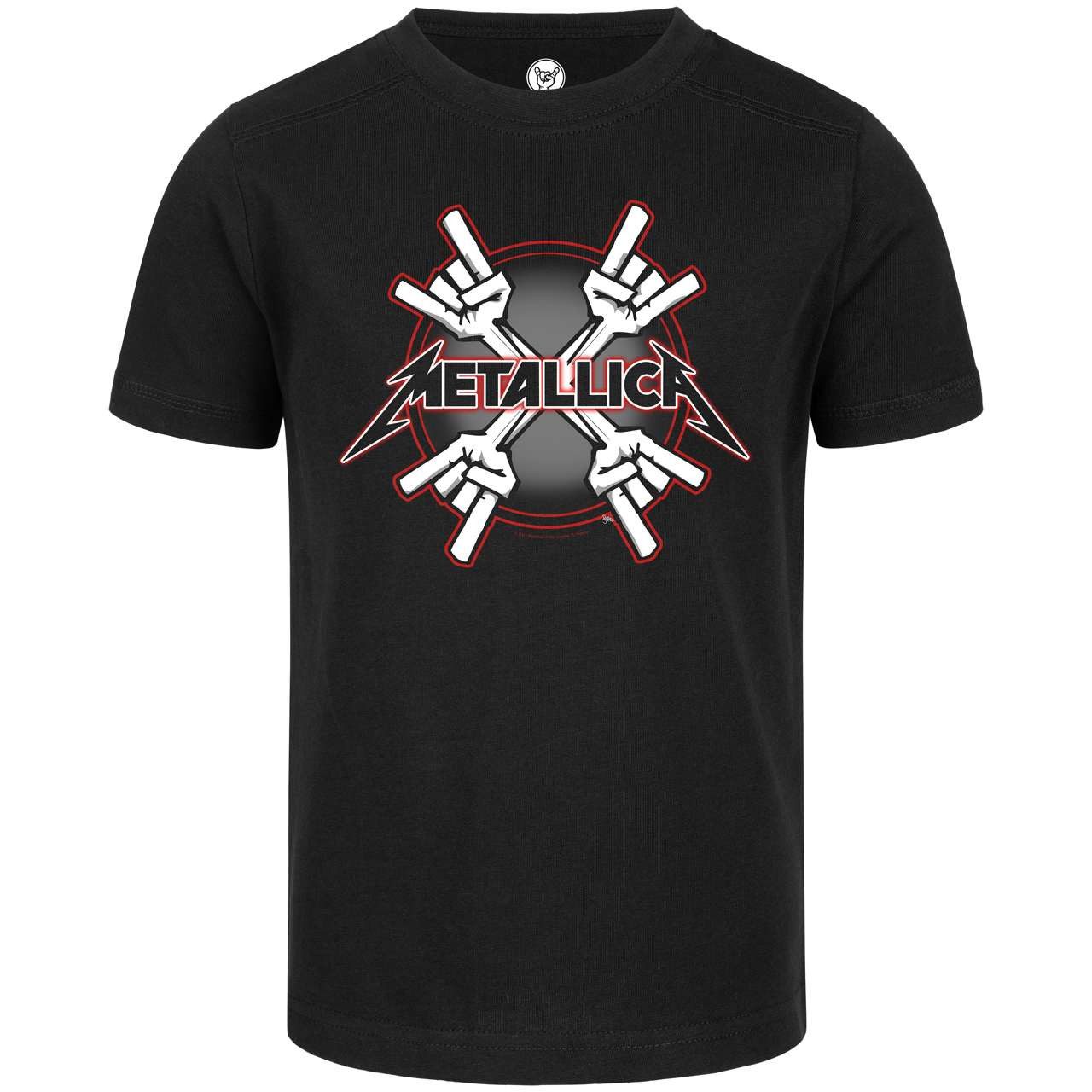T-Shirt mit Metallica (Crosshorns) Aufdruck für Kinder (2–14 J)