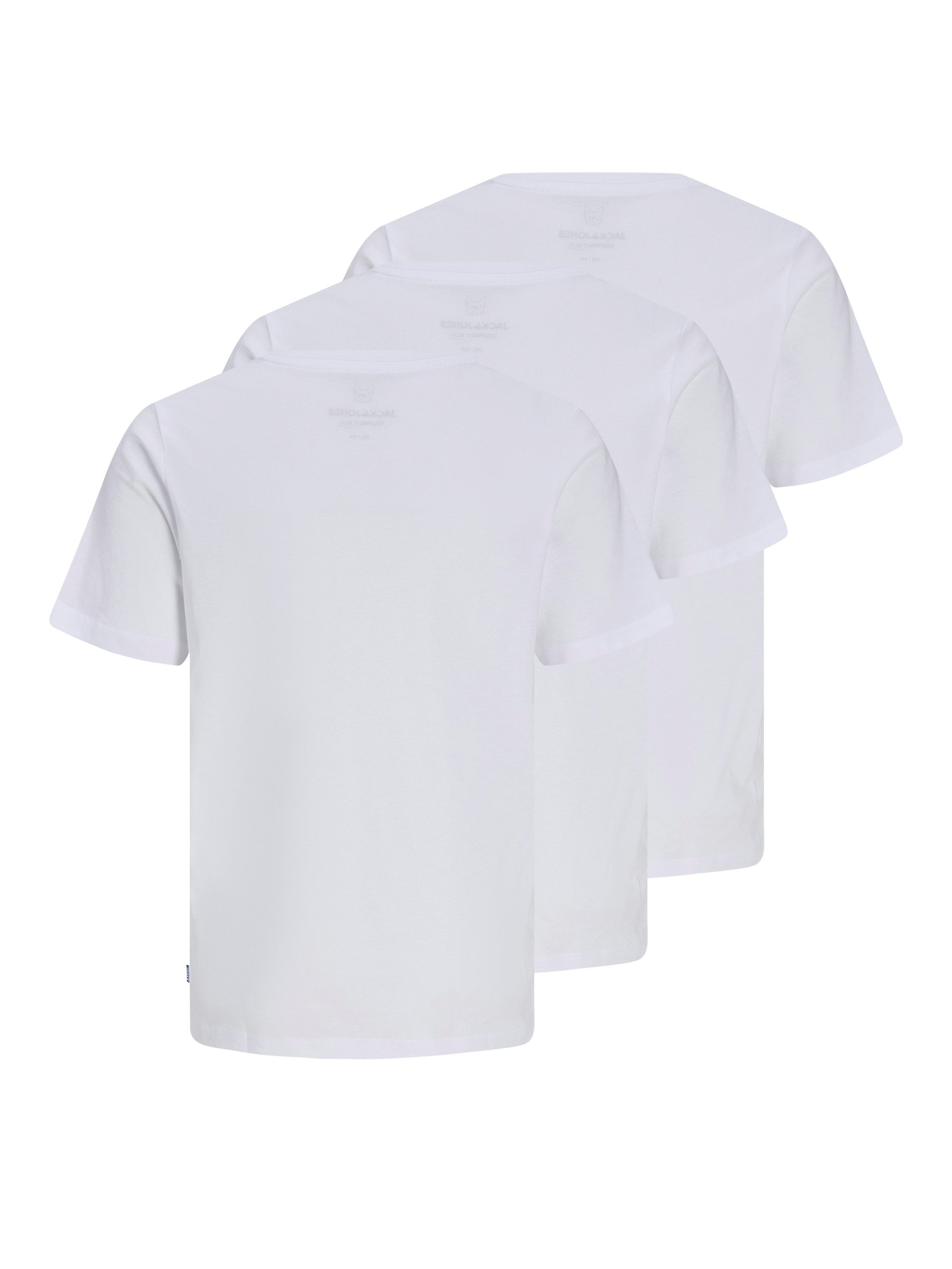 T-Shirt JJEORGANIC BASIC TEE SS 3PK MP NOOS JNR