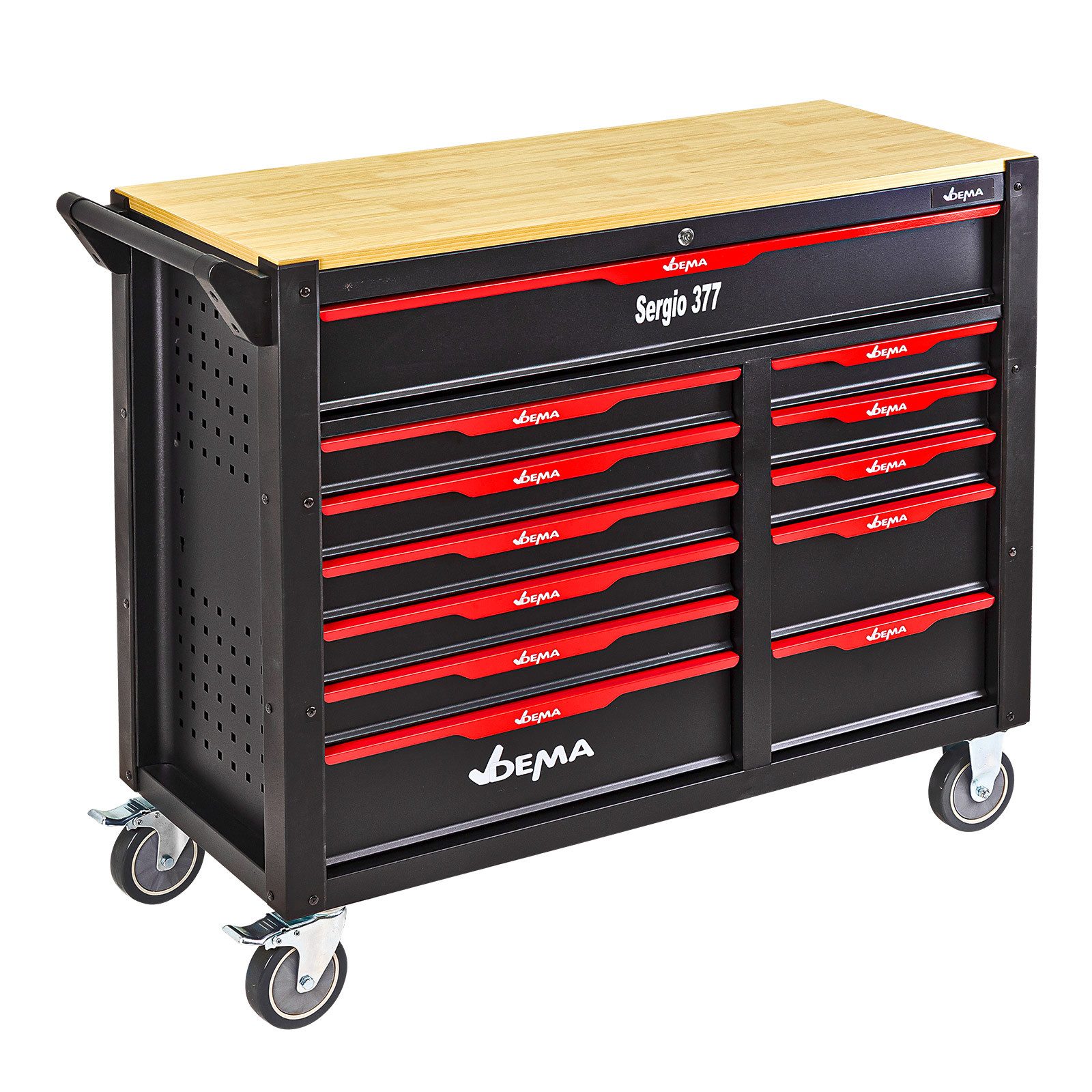 DEMA Werkzeugwagen Sergio 377 teilig, Werkzeugwagen bestückt, 109x45x96cm, mit Werkzeug