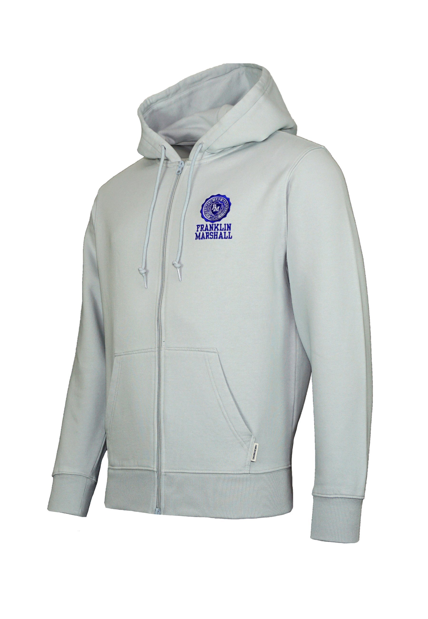 Franklin & Marshall Kapuzensweatjacke Jacke Cotton Full Zipper Hoodie mit Logo-Print (1-tlg)