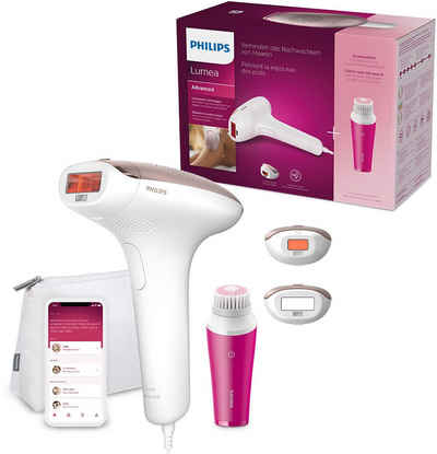 Philips IPL-Haarentferner Lumea S7000 BRI924/00, 250000 Lichtimpulse, 2 Aufsätze (Körper und Gesicht), inkl. Visa Pure Mini-Gesichtsbürste