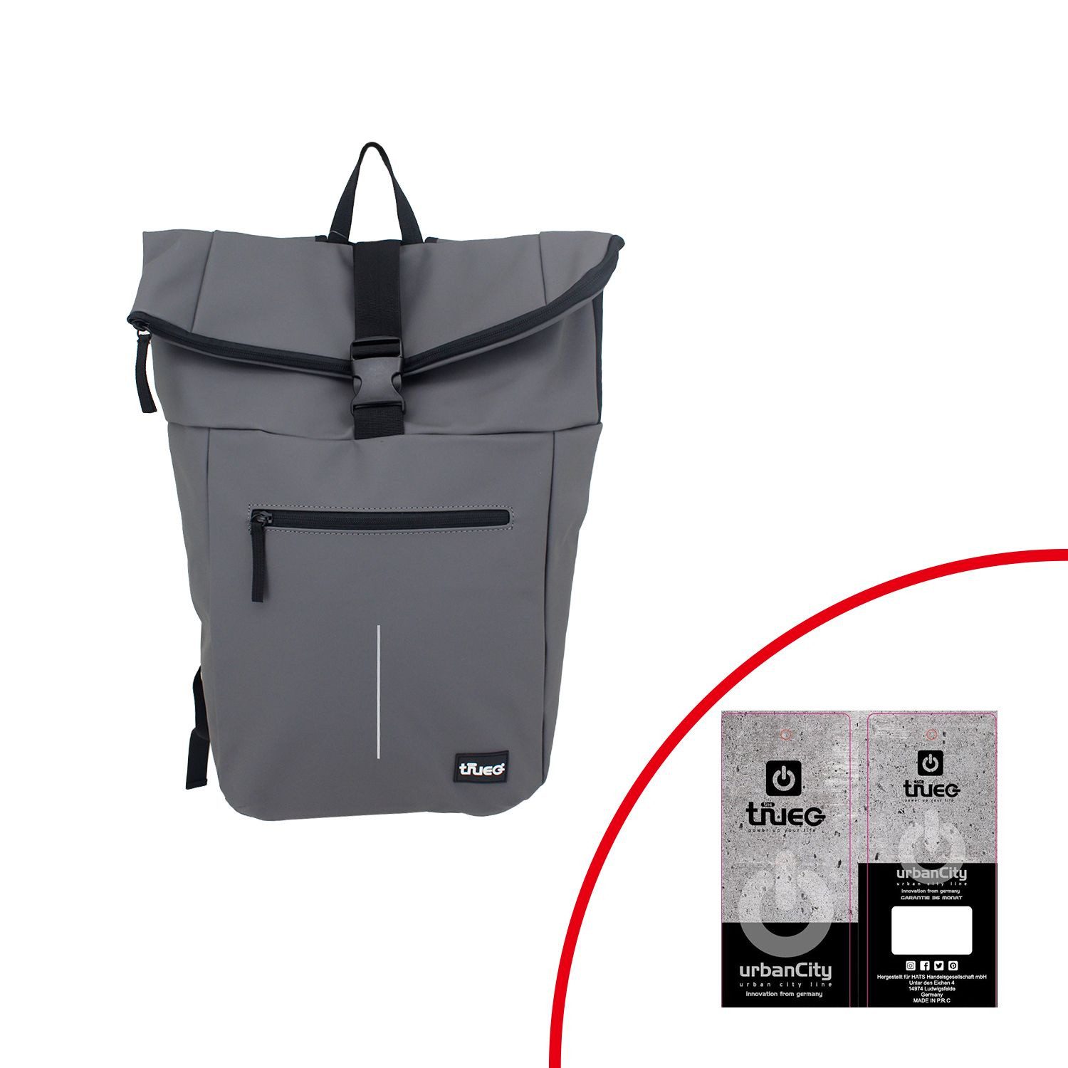 DYX Koffer DYX Freitzeitrucksack Bennie dunkelgrau