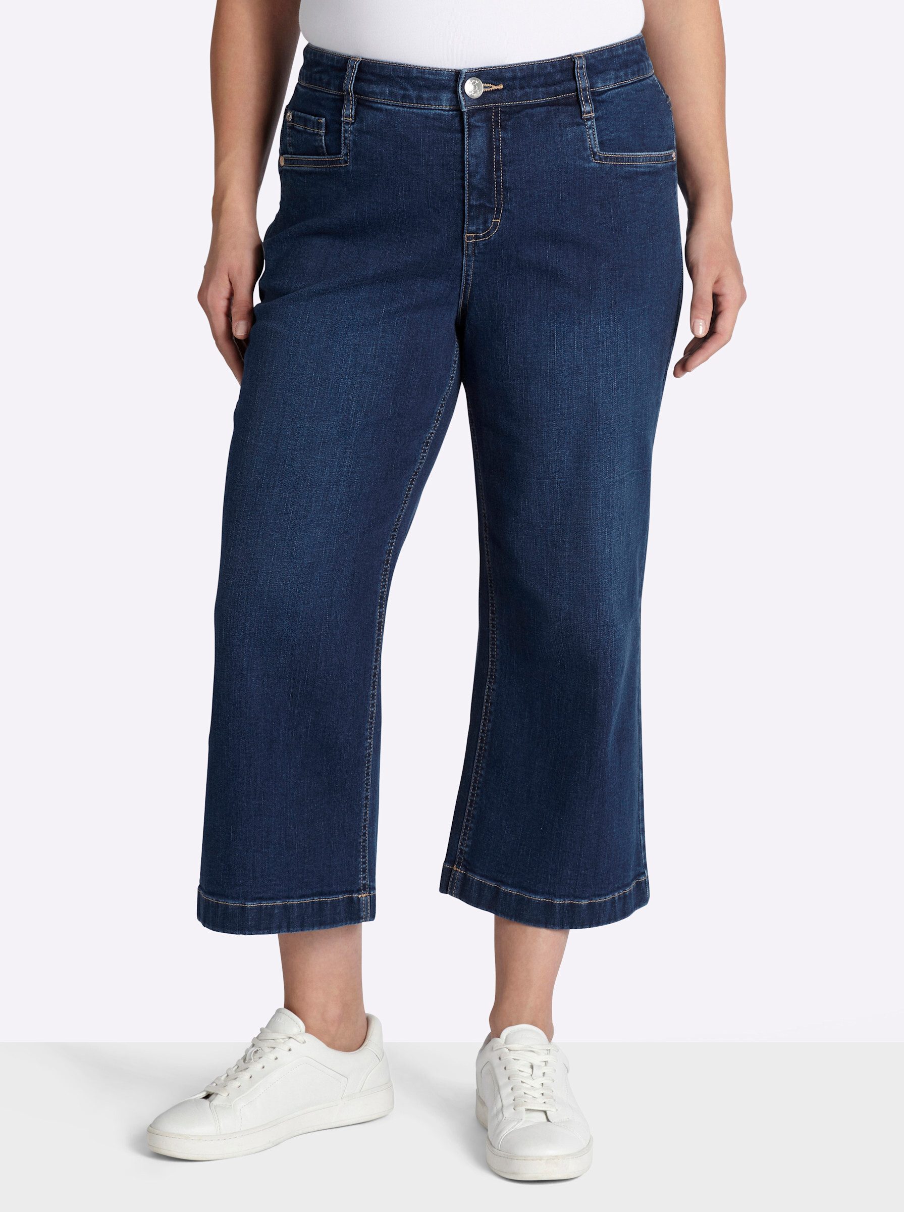 Sheego Jeansshorts 7/8-Jeans normal