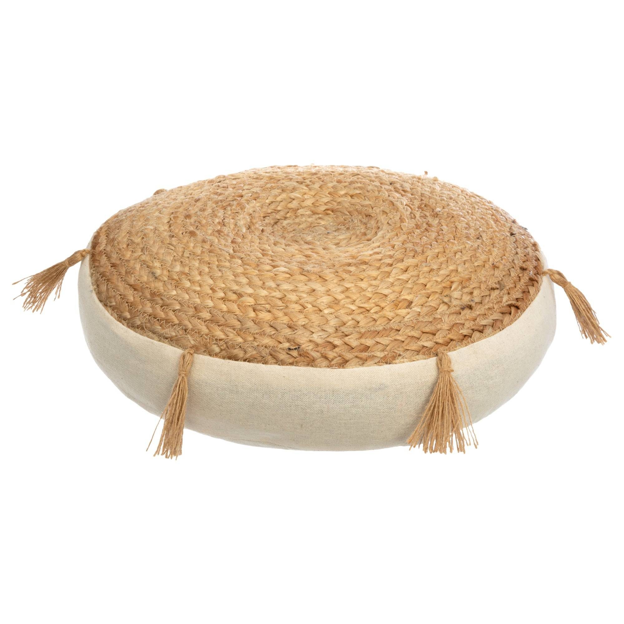 Atmosphera Créateur d'intérieur Dekokissen Bodenkissen RITUAL, Ø 38 cm, Jute