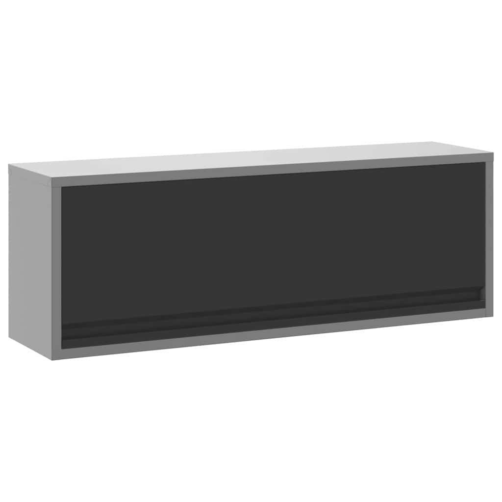 vidaXL Werkzeugbox Werkzeugschrank mit Speicher Schwarz und Grau 100 x 25 x 35 cm (1 St)