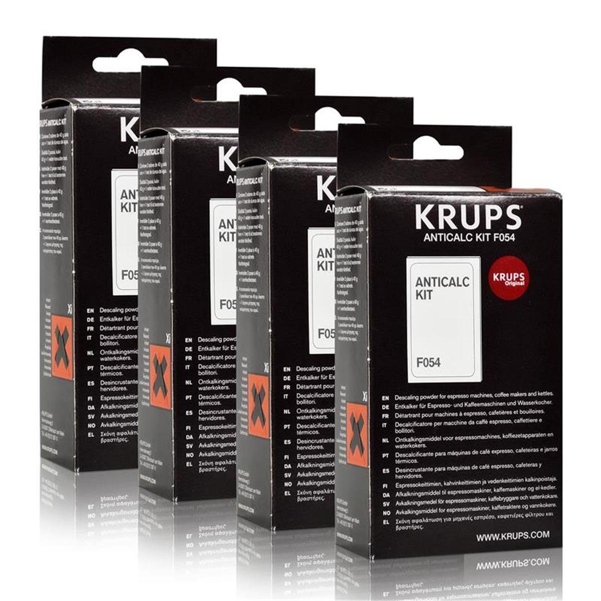 Kit* Pack Krups Entkalker, Anticalc Entkalker Krups F054 4er