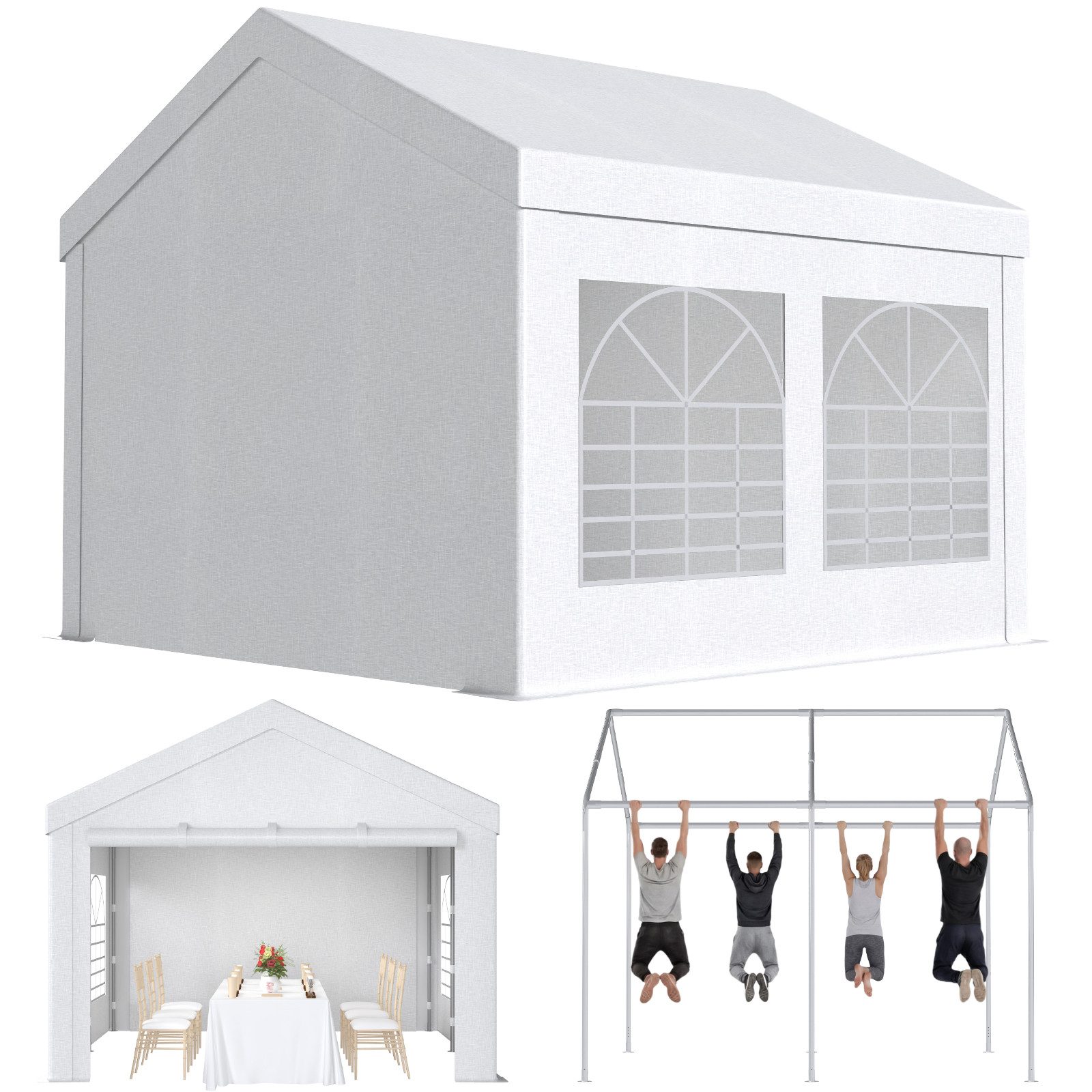 GUNJI Partyzelt Verzinktes Stahlrohr Partyzelt mit abnehmbaren Seitenwänden günstig online kaufen