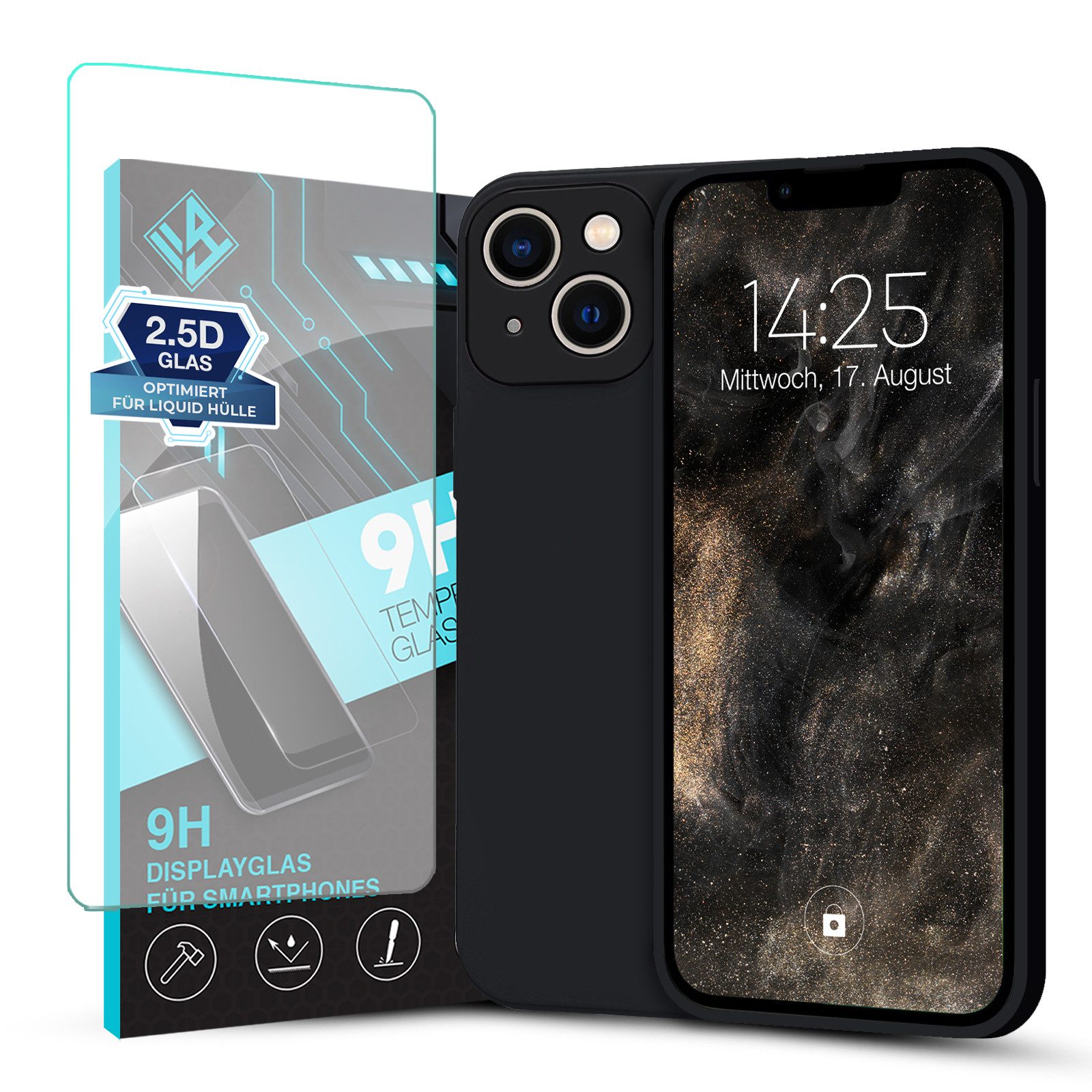 Tec-Expert Handyhülle SoftGrip Cover Hülle für Apple iPhone 13, Handy Case Bumper integrierter Kameraschutz flexibel