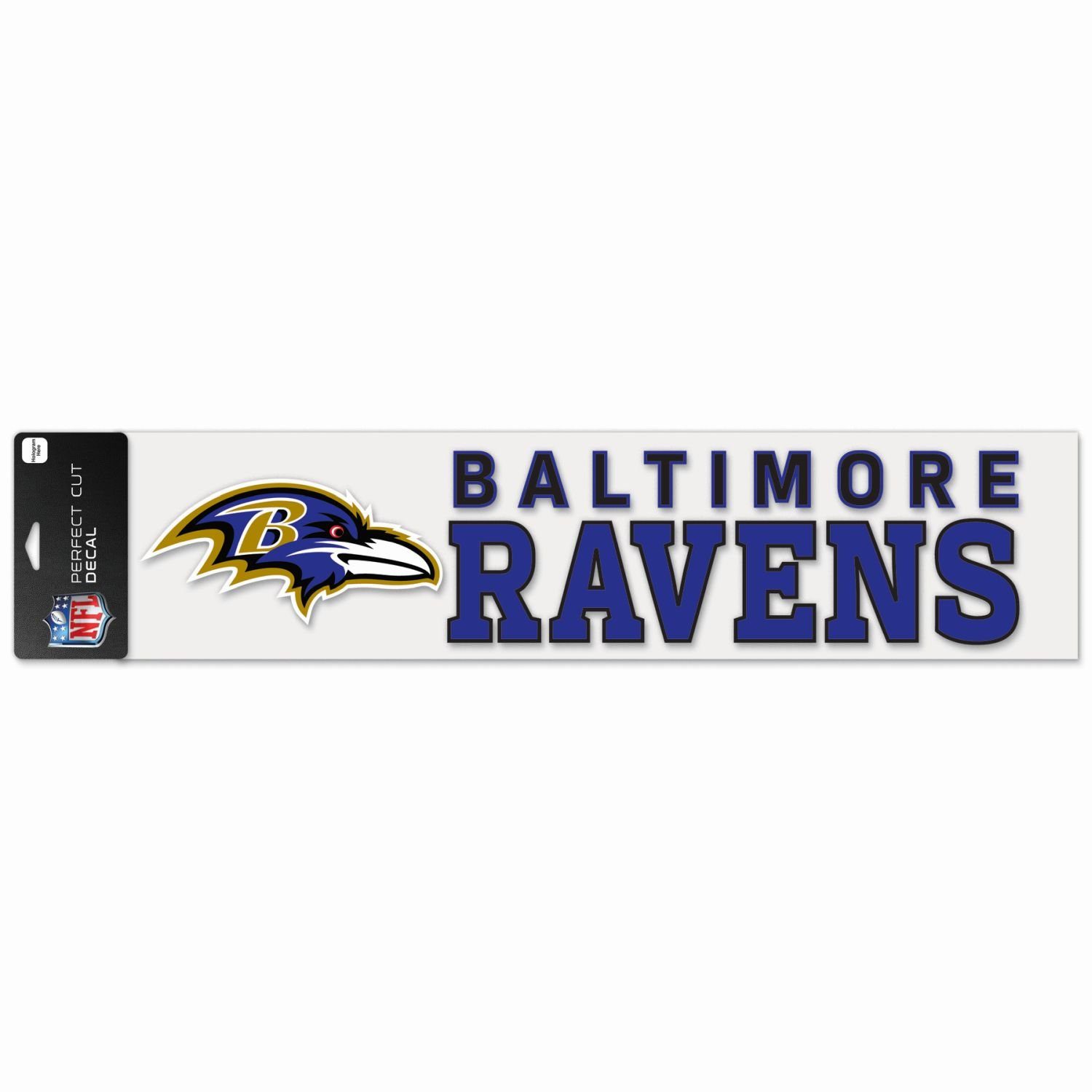 WinCraft Wanddekoobjekt Baltimore Aufkleber Ravens Teams 10x40cm XXL Perfect NFL Cut