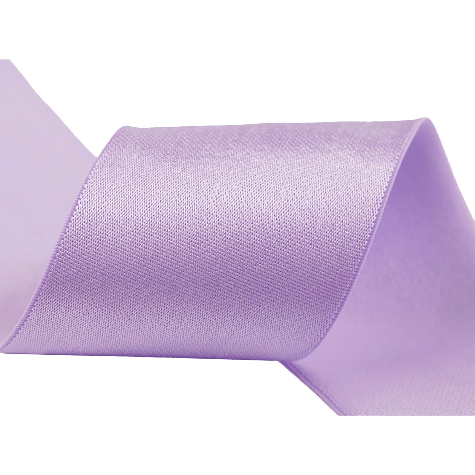 maDDma Satinband Glanz-Satin Gummiband 2m x 5cm Gummilitze 50mm, flieder
