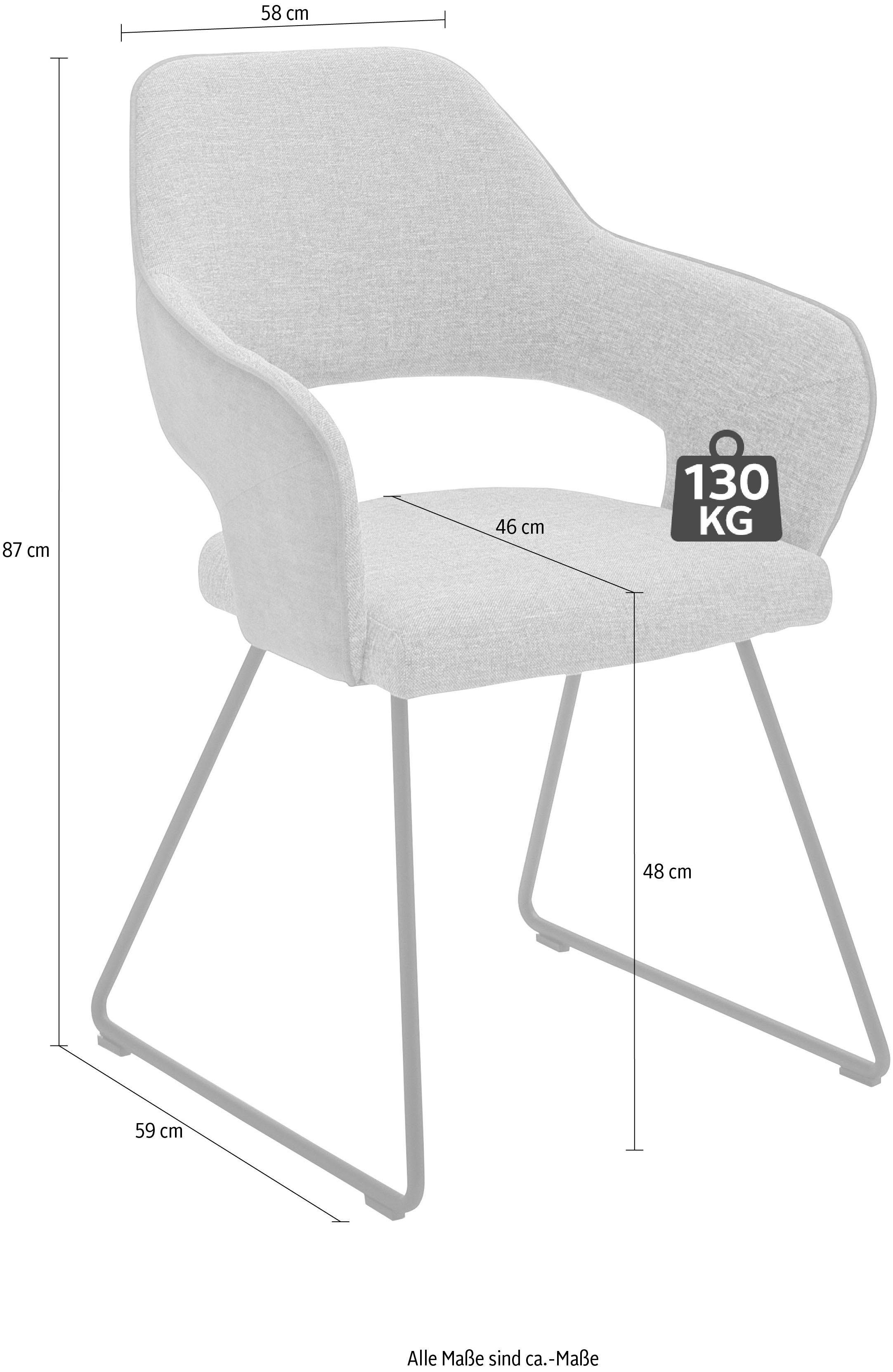Kg Stuhl melange bis belastbar furniture 130 St), 2 (Set, Stuhl NEWCASTEL MCA