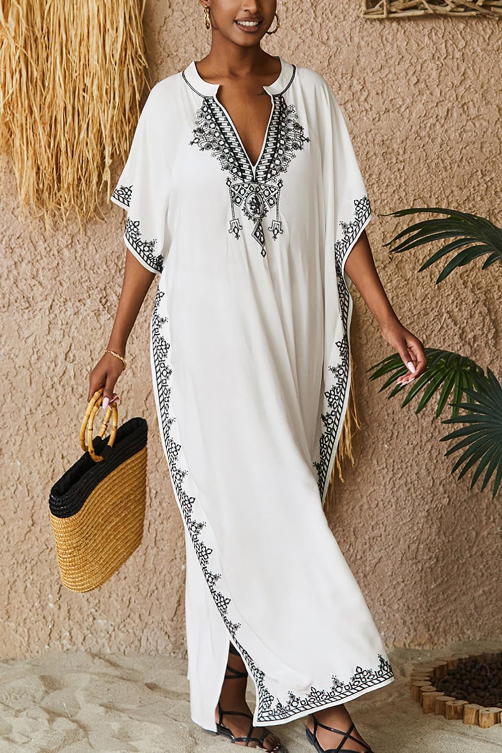 RWEUOQ Strandkleid Damen Langes Shirt Kleid, günstig online kaufen