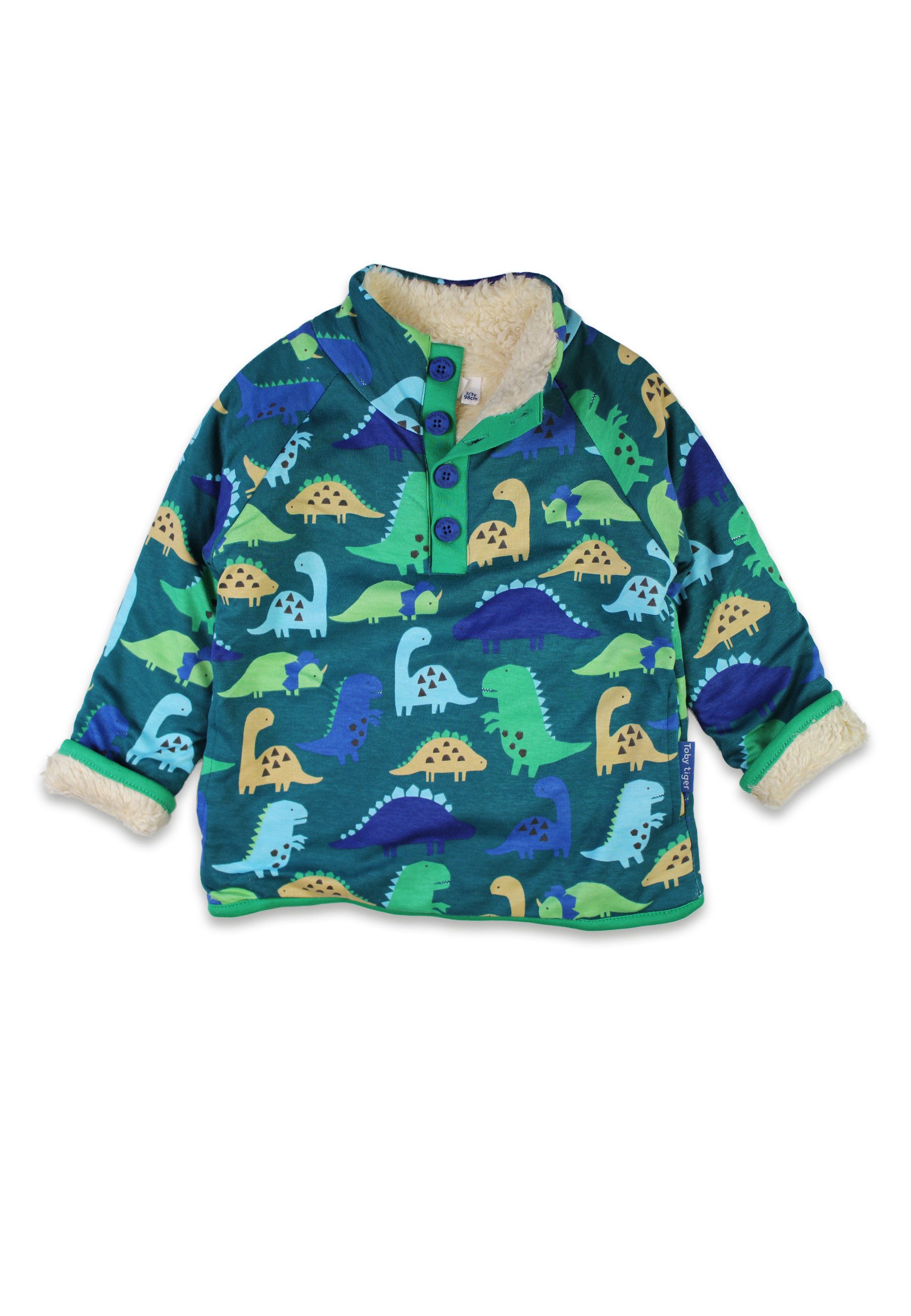 Toby Tiger Sweatshirt Fleece Sweatshirt mit Dinosaurier Print