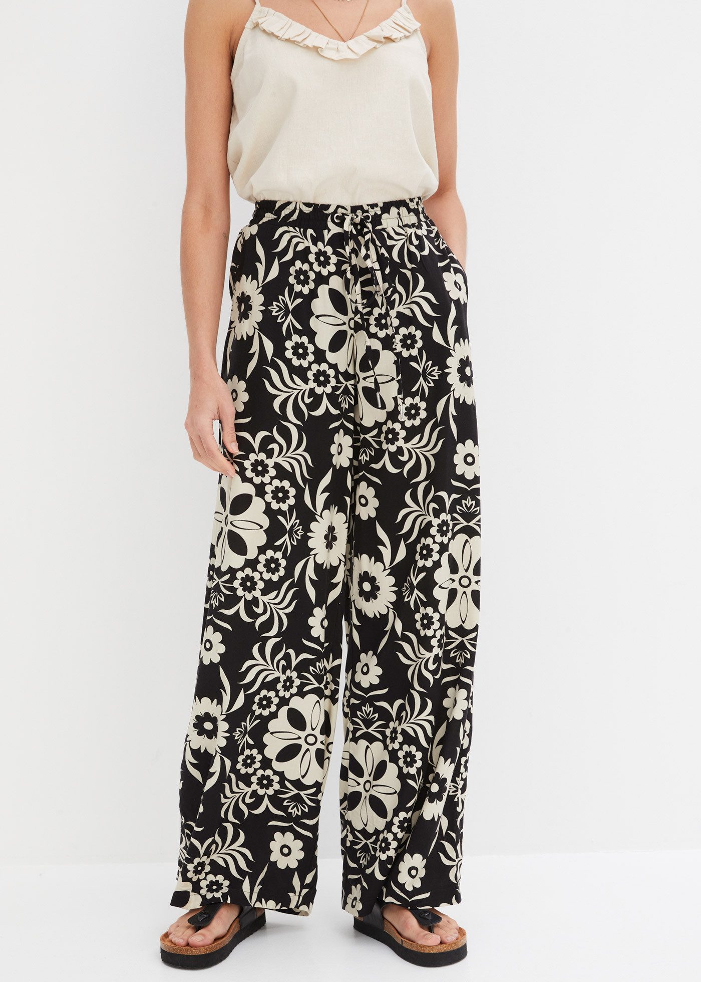 bonprix Marlene-Hose Marlenehose aus fließender Viskose