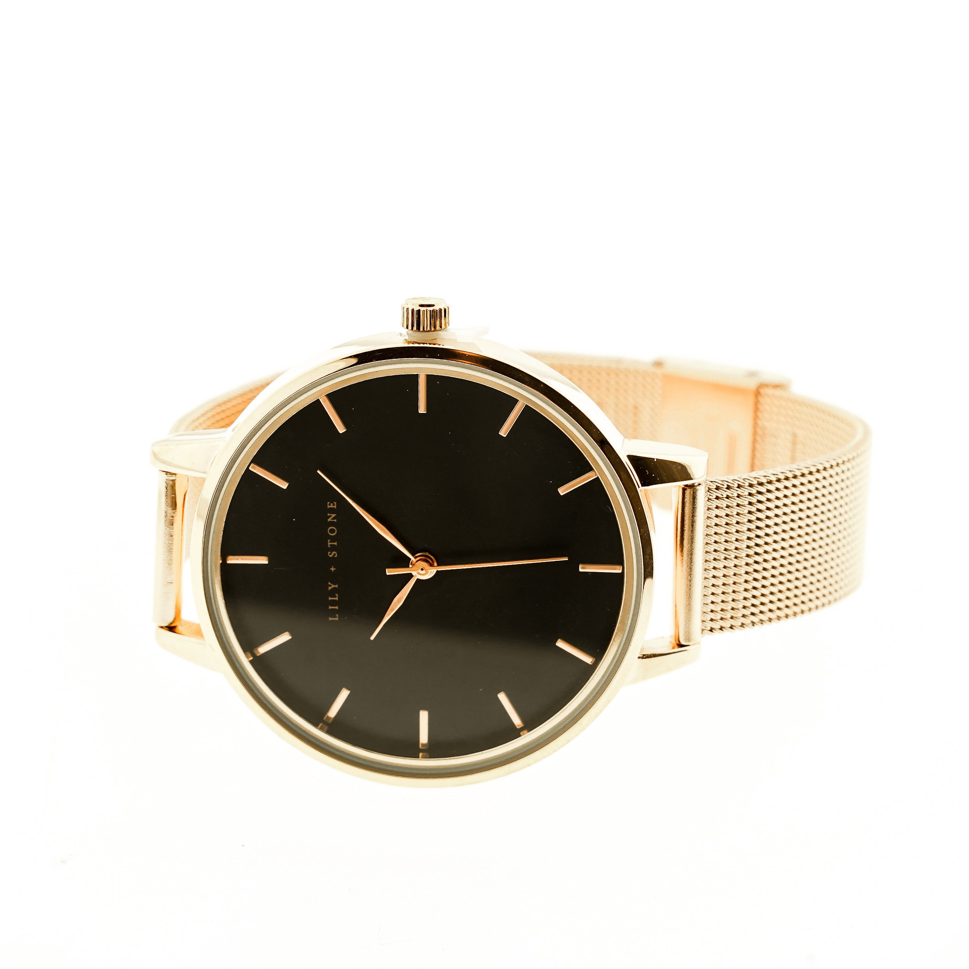 Lily + Stone Quarzuhr Armbanduhr, schwarzes günstig online kaufen