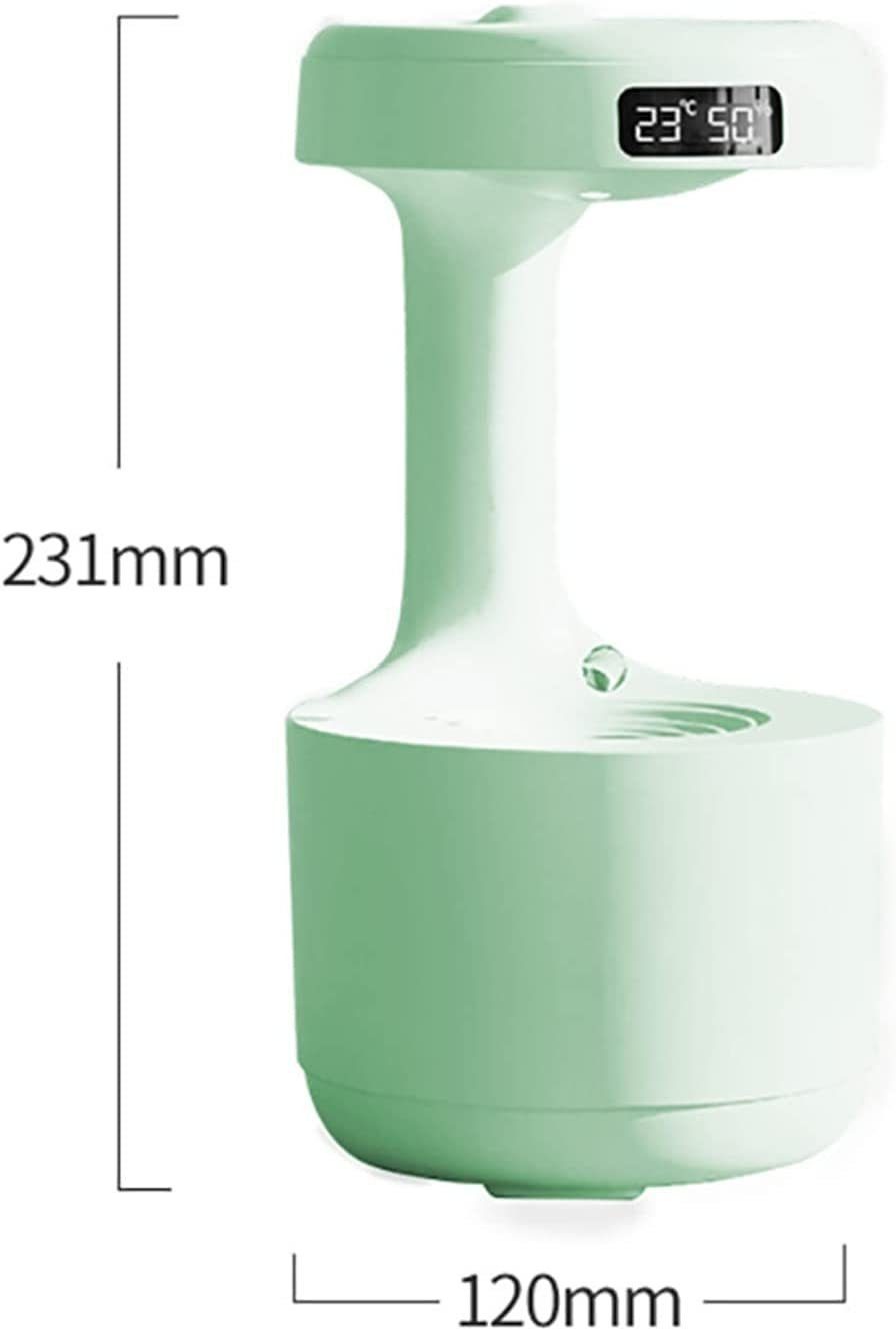DOPWii Uhr Anzeige Luftbefeuchter Grün Ultraschall Luftbefeuchter, 0,80 l,LED