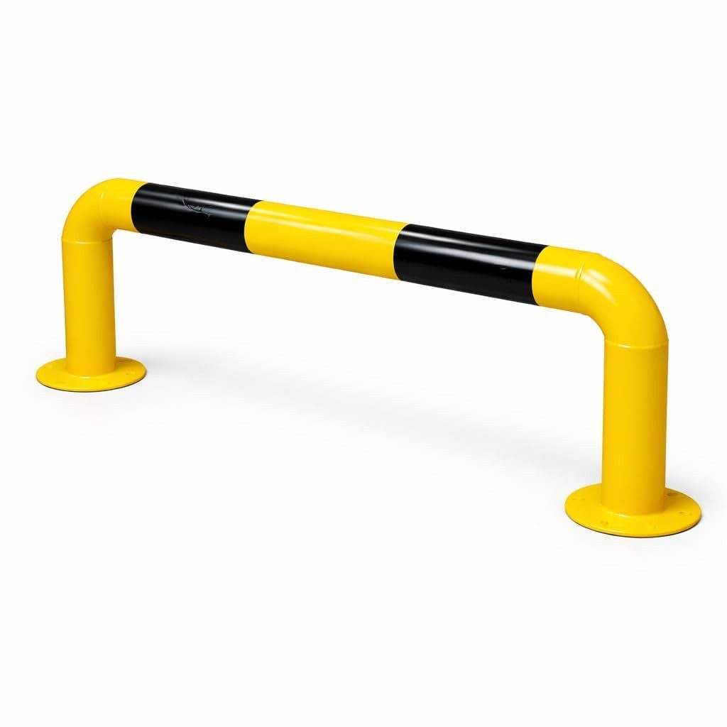 Baumarktic Schutzpolster Rammschutzbügel 100 cm Stahl – Lagerschutz für Regale & Einfahrt (1 St)