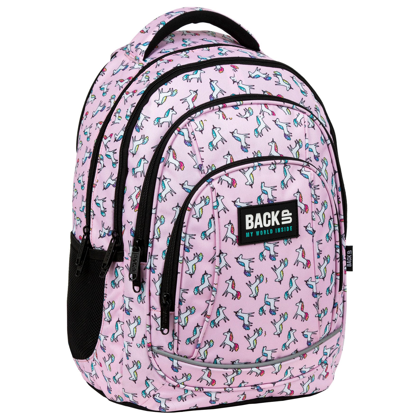 DERFORM Schulrucksack Einhorn Schulrucksack ca 42 cm großer ergonomisch Rucksack Schulranzen (1-tlg)