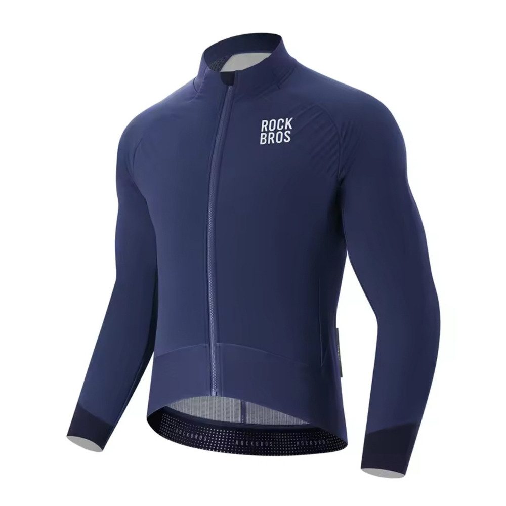 ROCKBROS Fahrradjacke Thermojacke Winterjacke Radsportjacke (Spar-Set, 1-St., Größe M atmungsaktiv) Fleecefutter, YKK-Reißverschluss, Reflektoren