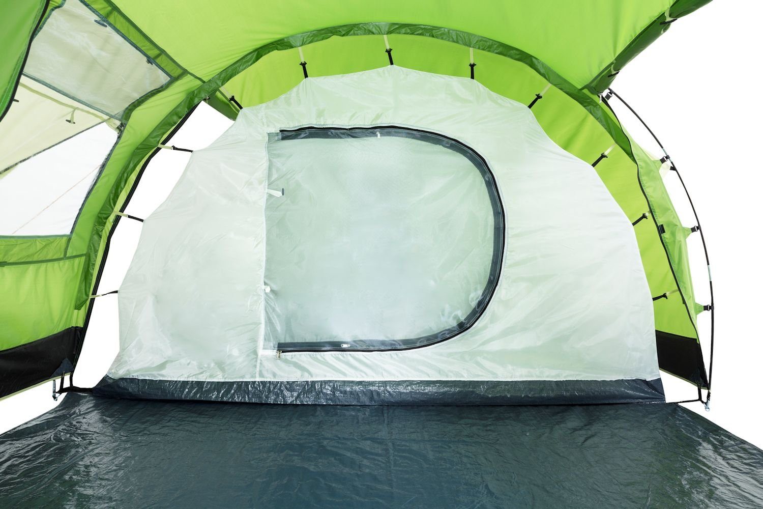 CampFeuer Tunnelzelt Zelt 3000 Wassersäule, Tunnelzelt 4 Grün, 4 Personen: Super+ für mm Personen