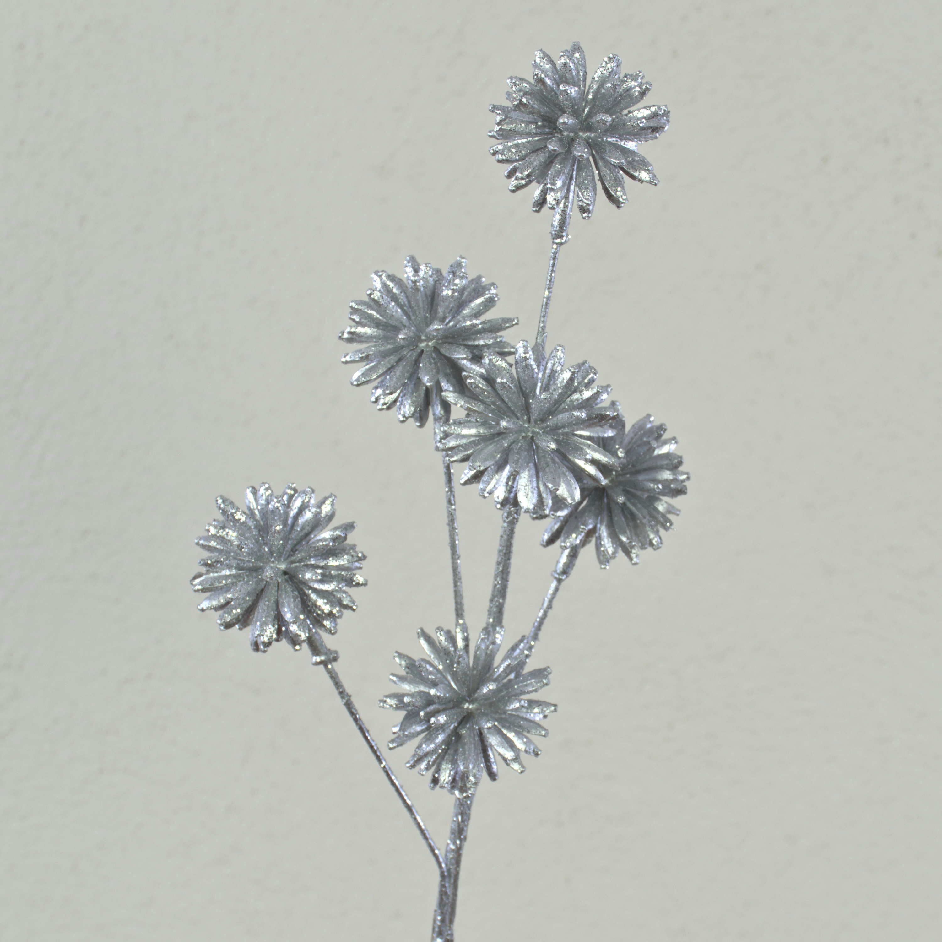 Kunstblume Kunst Kornblume BIRNA, Glitzer, Silber, 55cm, Ø5cm Kornblume, artplants, Höhe 55.0 cm
