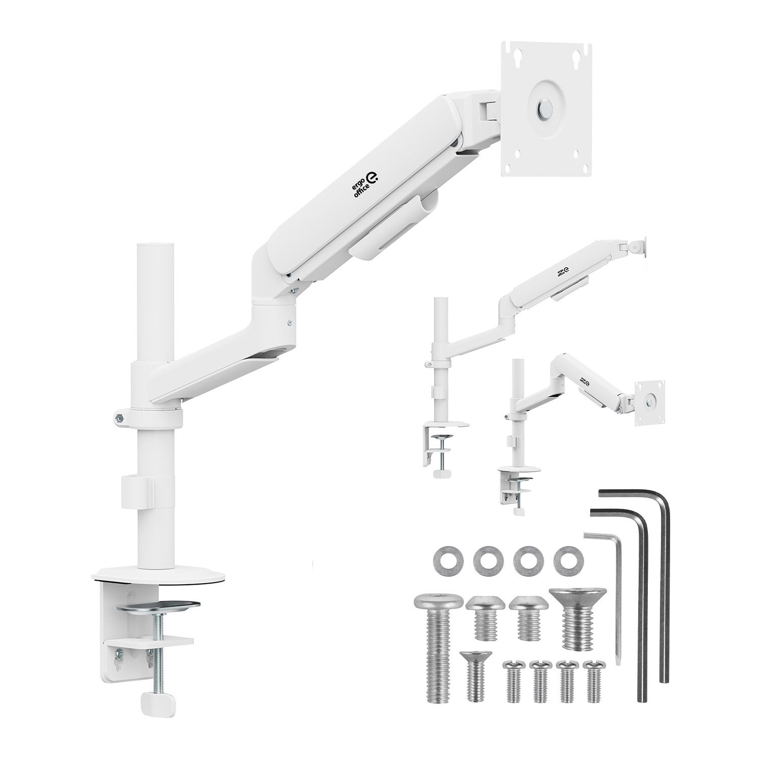 Ergo Office Monitor-Halterung ER-691 für 17–32-Zoll-Monitore mit Gasfeder, (bis 32 Zoll, Maximale Tragkraft: 10 kg, Maximale Bildschirmhöhe: 577 mm)
