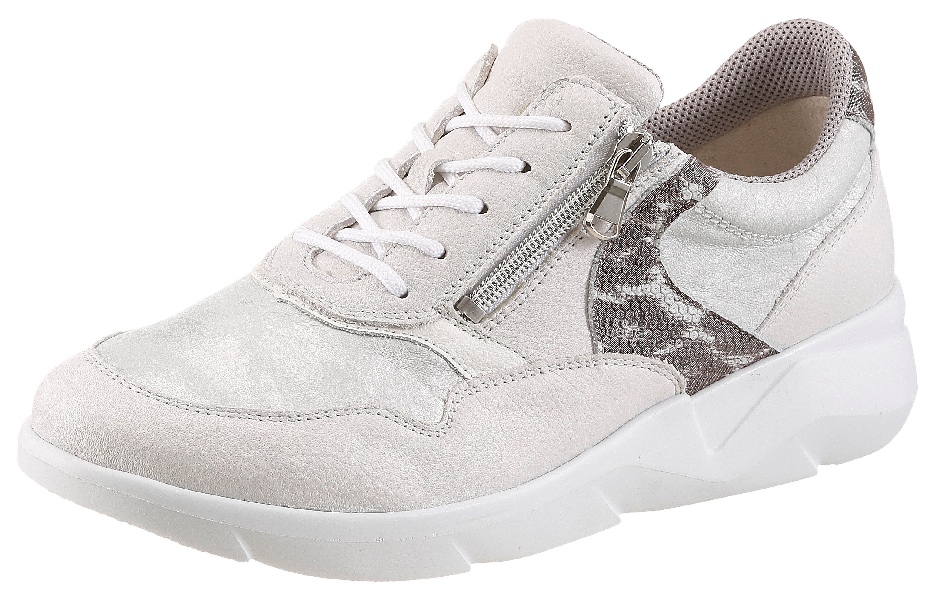 Waldläufer K-FUNKY Sneaker Schnürschuh, Komfortschuh mit seitlichem Reißverschluss, K-Weite