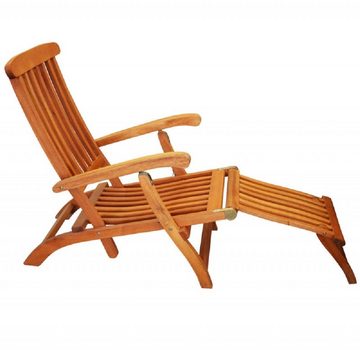 KMH Gartenliege Hartholz Deckchair