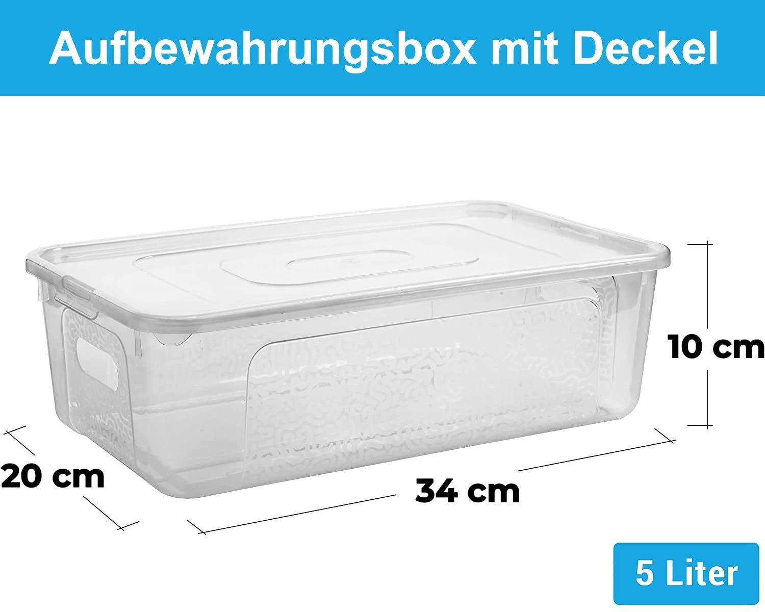 Centi Aufbewahrungsbox Stapelbare Aufbewahrungsbox mit Deckel, transparent günstig online kaufen