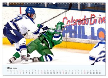 CALVENDO Wandkalender Eishockey. Dynamik, Athletik und Präzision! (Premium, hochwertiger DIN A2 Wandkalender 2023, Kunstdruck in Hochglanz)