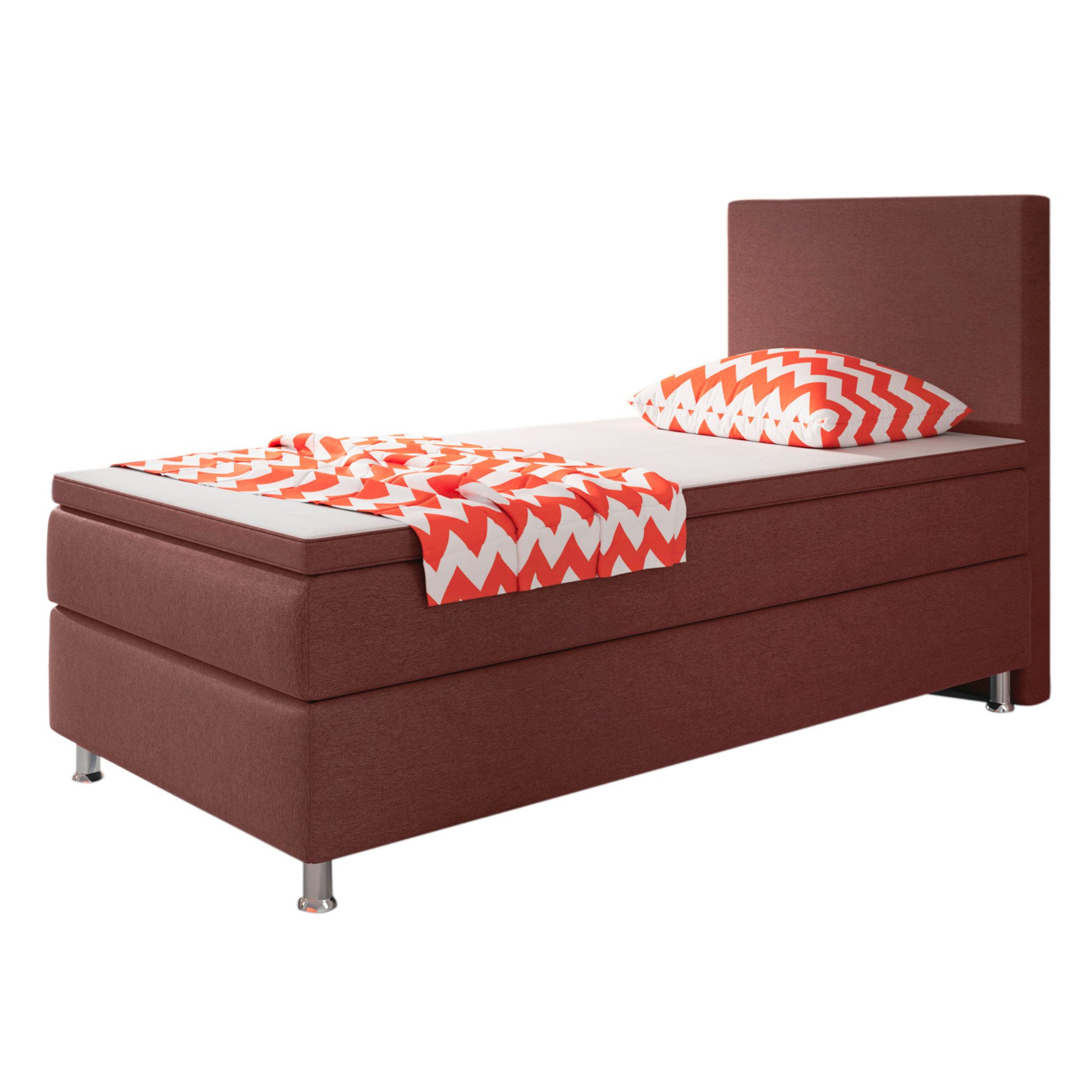 inter Boxspringbett Berlin mit 7 Zonen Taschenfederkernmatratze inkl. Topper (Boxspringbett, Bett inkl.Kopfteil mit Topper und Matratze 90x200 cm 140x200 cm), SOFORT LIEFERBAR