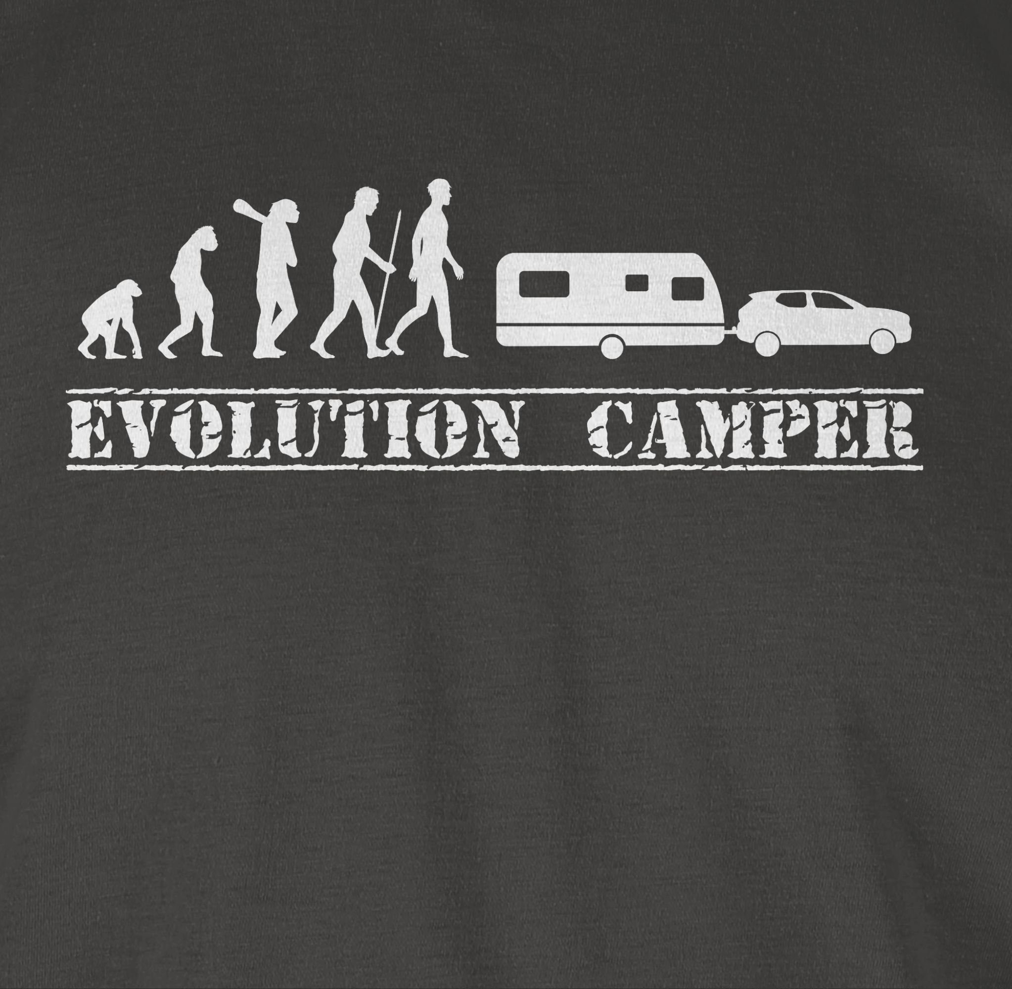 Wohnwagen Evolution T-Shirt Outfit Dunkelgrau Shirtracer Evolution 03 weiß
