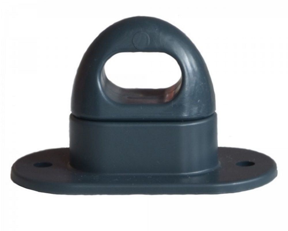 Miederhoff Anhänger 40 Stück Drehverschluss für Ovalösen, Kunststoff, 42x22mm, grau