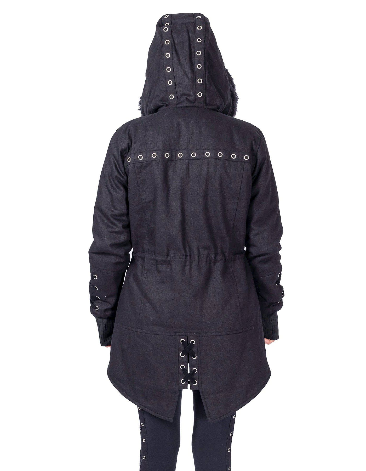 Vixxsin Blouson Emre Jacke Gothic Metal Schnürung günstig online kaufen