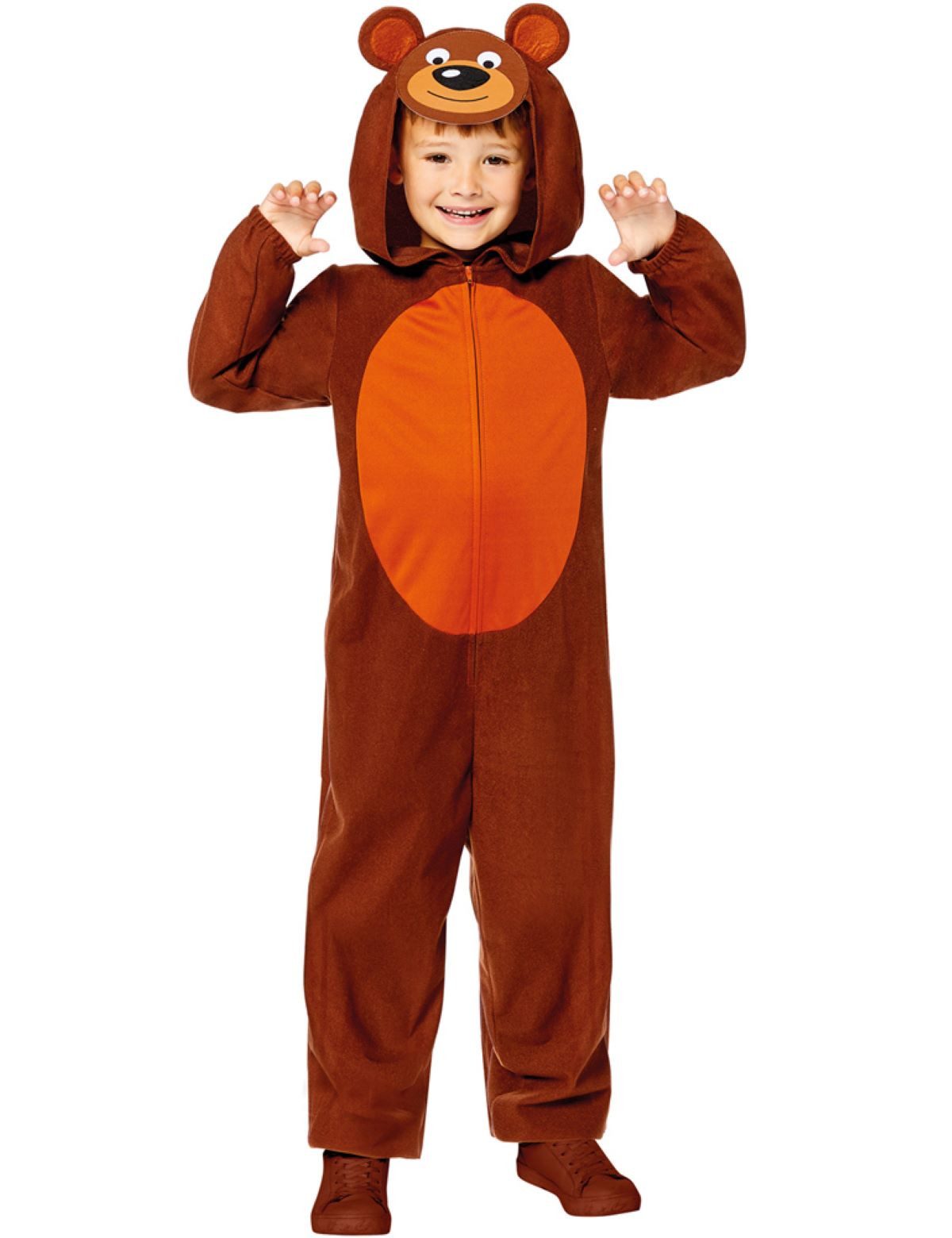 Amscan Kostüm Brauner Bär Kostüm für Kinder - Onesie, Overall T