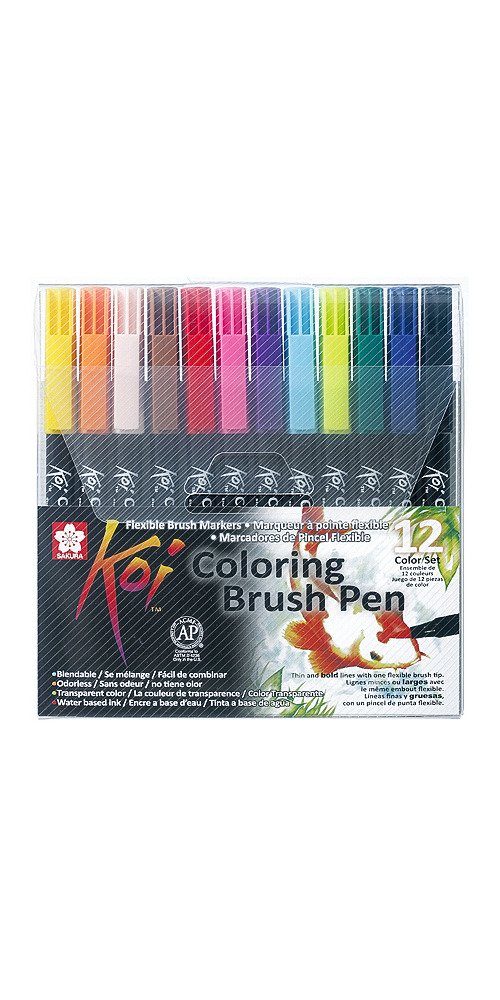 Koi 12 Coloring Farben Sakura Pinselstift Pinselstift Brush-Set,
