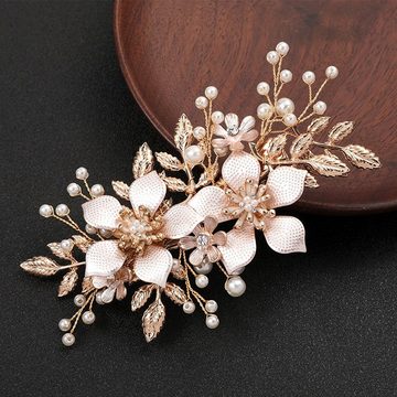 GLAMO Diadem Haarschmuck, Hochzeits-Haarschmuck, Brautkristall-Diadem, 1 Stk