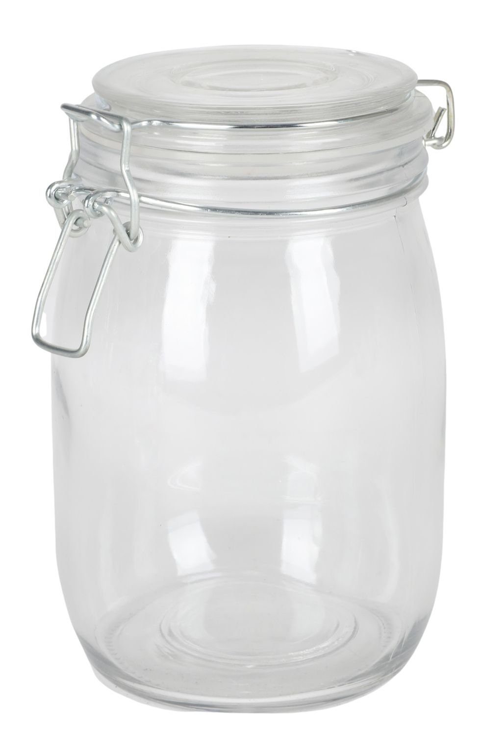 BURI Vorratsdose Drahtbügelglas 0,95 Marmelade, Eimachglas Einweckglas Glas Liter Vorratsglas
